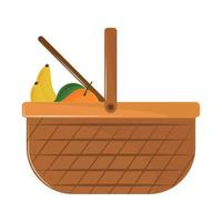 picnic basket and fruits