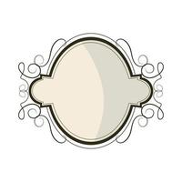 label filigree ornament vector