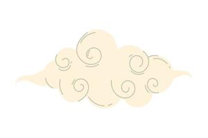 diseño de nubes orientales vector