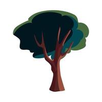 icono de árbol aislado vector