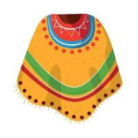 icono de poncho mexicano vector