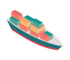 delivery and cargo ship vector
