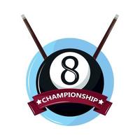 billiard championship club vector