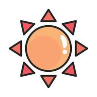 icono de sol de verano vector