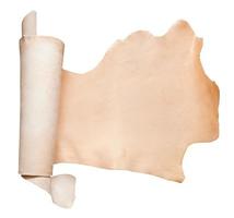 rolled natural vegetable-tanned cow leather photo