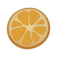 orange fruit icon vector