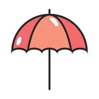 icono de dibujos animados de paraguas vector
