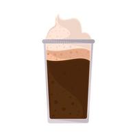 cold coffee foam vector