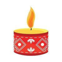 diwali light lamp vector