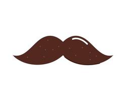 icono de bigote aislado vector