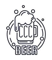 beer badge style vector