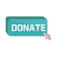online donate click vector