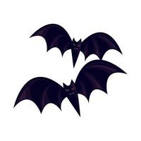 halloween flying bats vector