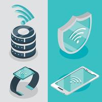 wifi internet gadgets vector