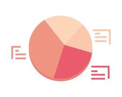 informe de estadísticas de diagrama vector