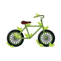 bike with leaves, world car free day vector