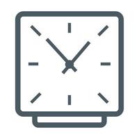 square clock time vector