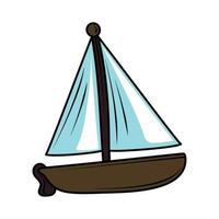 sailboat transport icon vector