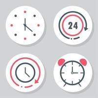 icons timer and clock vector