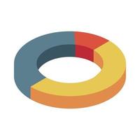 diagrama de negocios isométrico vector