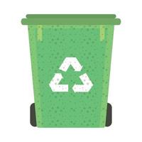 reciclar bote de basura vector