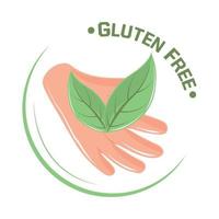 gluten free label vector