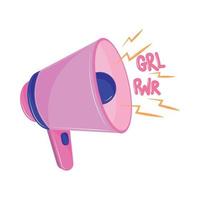 girl power megaphone vector