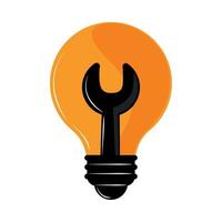 technical service support in bulb vector