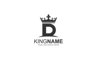 D logo crown for construction company. letter template vector illustration for your brand.