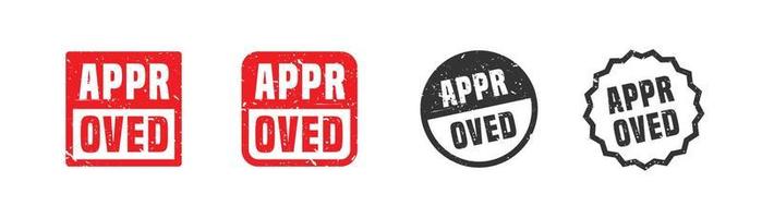 Approved stamp rubber with grunge style on white background vector