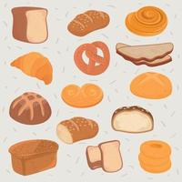 bakey breads food vector