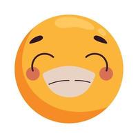 cara sonriente emoji vector