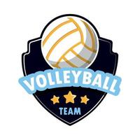 club deportivo del equipo de voleibol vector