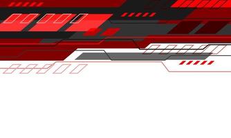 tecnología de velocidad cibernética geométrica gris roja abstracta en blanco con diseño de espacio en blanco vector de fondo futurista moderno