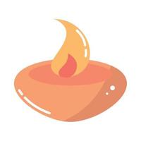 arabic lamp with candle vector