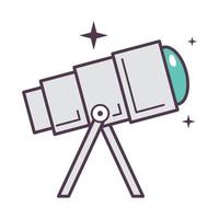 telescope cartoon icon vector