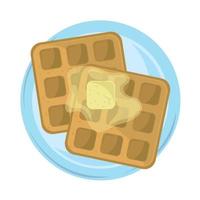 toasts and butter breakfast vector