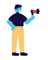 man holding megaphone vector