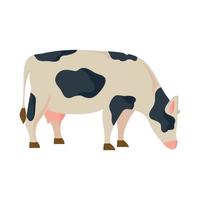 icono de animal de granja de vaca vector