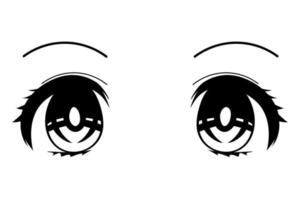 ojos de anime de cerca vector