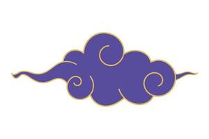 purple chinese cloud vector