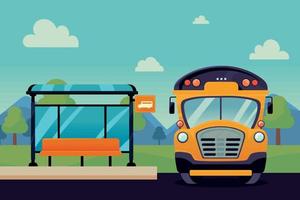 school bus and bus top vector