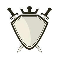 shield and swords vector