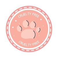 cruelty free sticker vector