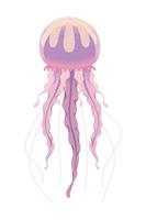 icono plano de medusas vector