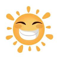 sol emoji sonriendo vector