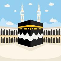 Kaaba Mecca for hajj background vector