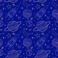 Astronomy Seamless Background vector