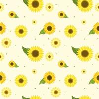 Sun Flower Seamless Pattern vector