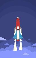 Rocket Launch Astronomy Background vector